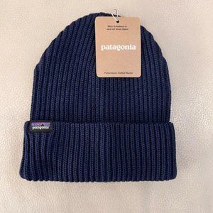 New Patagonia fisherman rolled beanie Navy blue